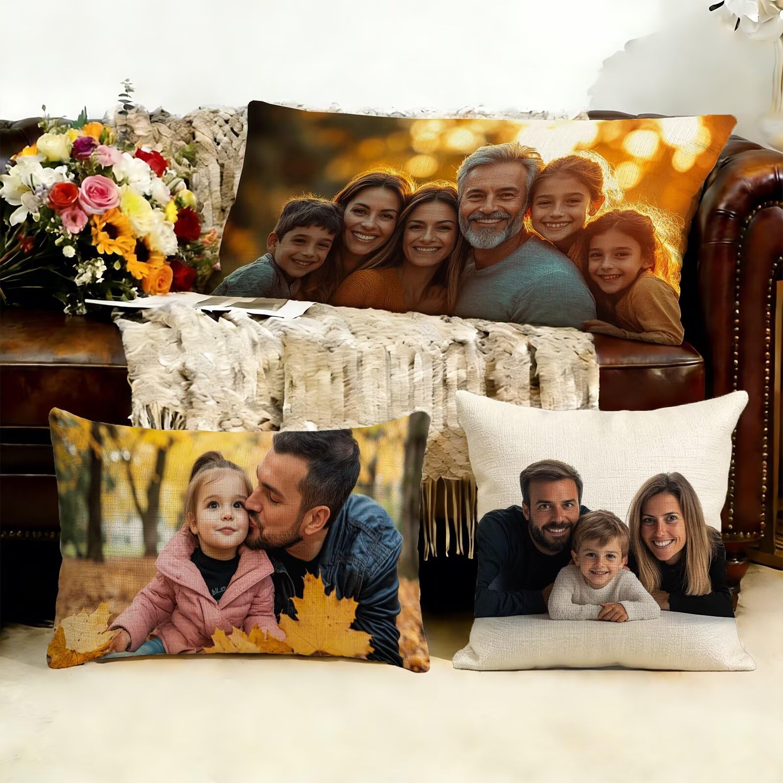 Cojin Personalizado Foto a Doble Cara 60x180cm - Cojines Exterior,Funda de Almohada Impermeable - Regalo Original para San Valentín y Aniversario Parejas para Cama Sofa Terraza Salon Jardin J1-221