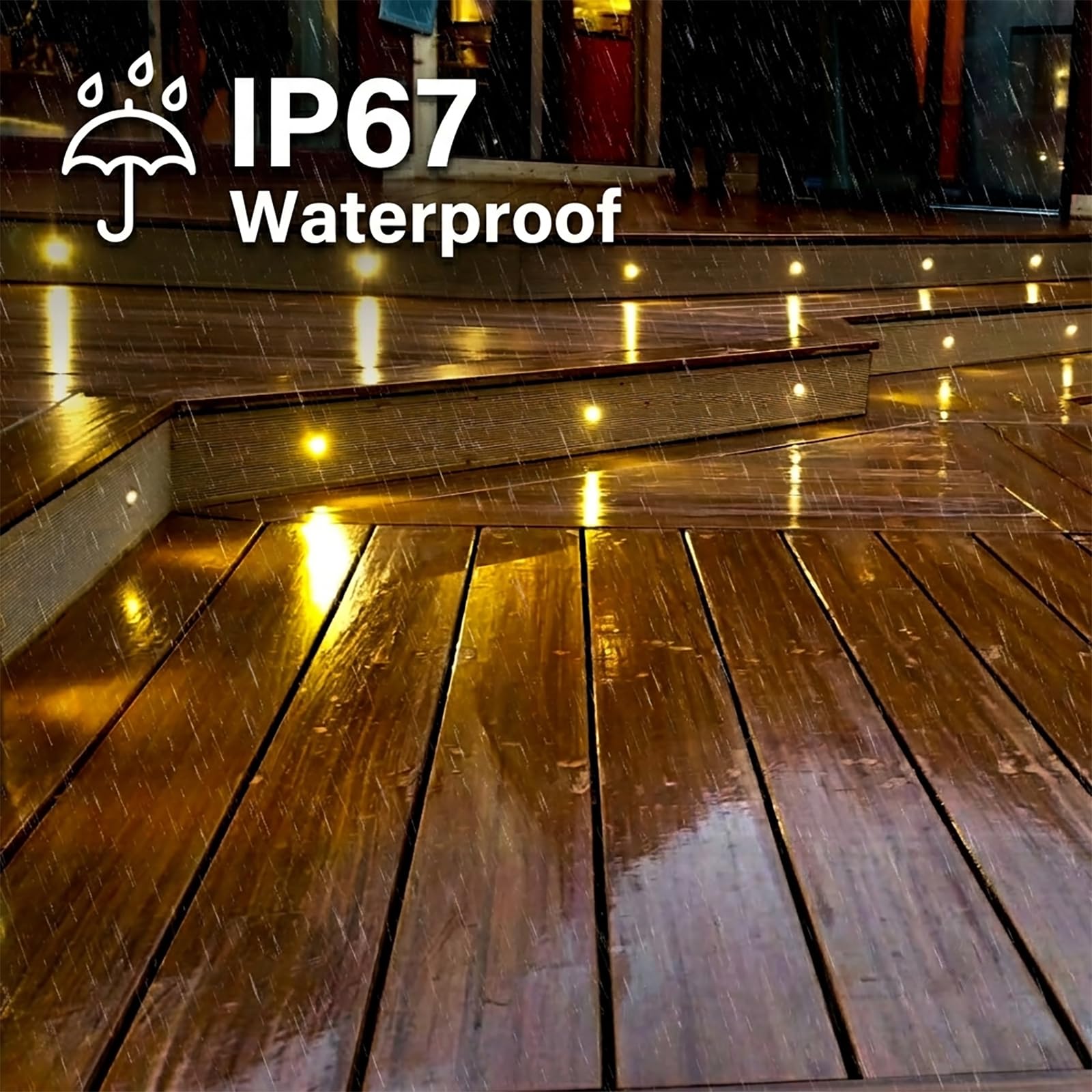 LED Deck Lights - Warm White, 16 Pack -4