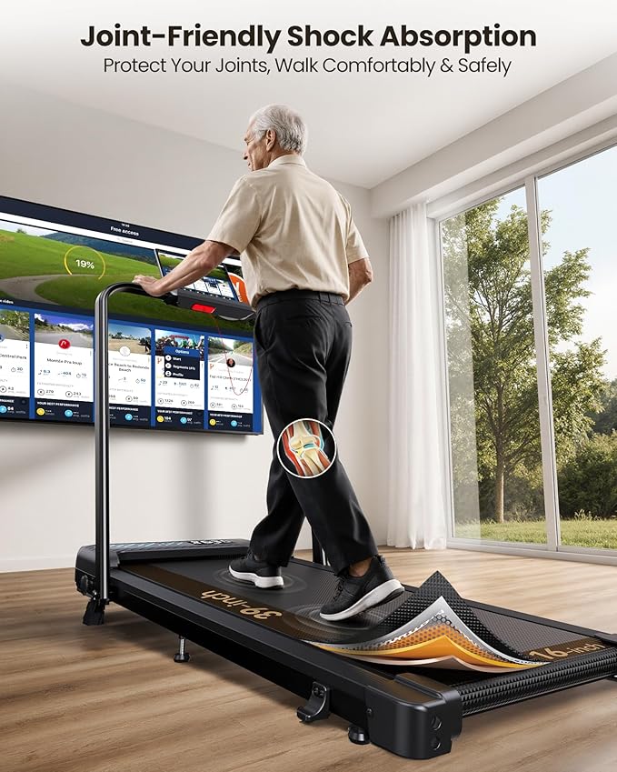 Caminadora Eléctrica Plegable con Inclinación Manual y Barra miniatura 3