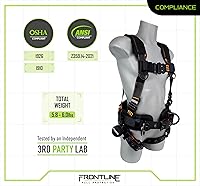 Vista 5 de FRONTLINE FALL PROTECTION Arneses + Anillo en D + Múltiples Estilos + Cumple con OSHA y ANSI