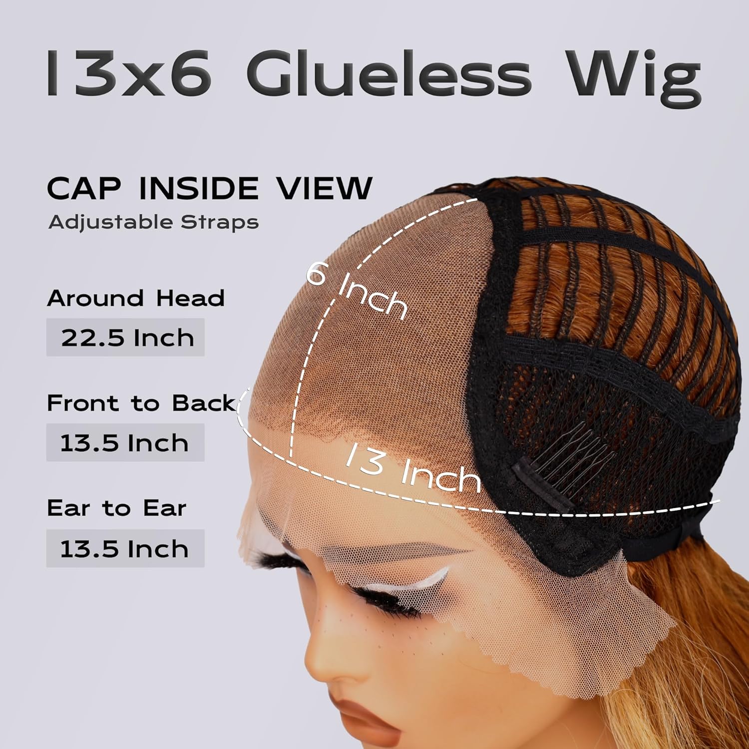 BLL Honey Blonde Lace Front Wig, 13X6 Body Wave Brown and Blonde Glueless Lace Front Wig Pre Plucked Blonde Highlights Ombre Natural Hairline Free Part Wigs For Black Women