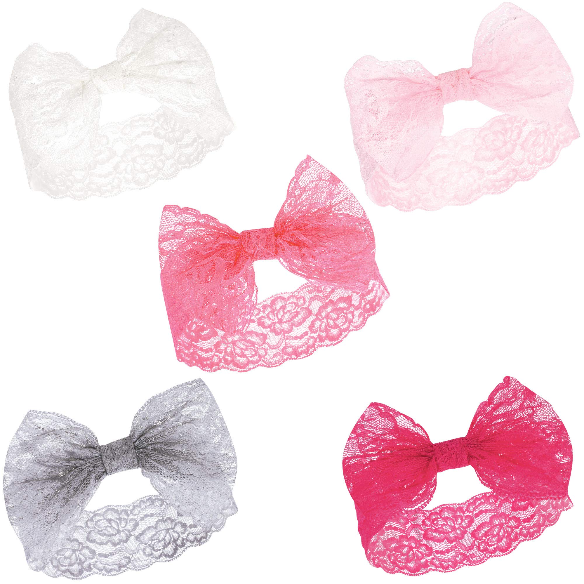 Hudson Baby Cotton and Synthetic Headbands, Size 0-24 Months