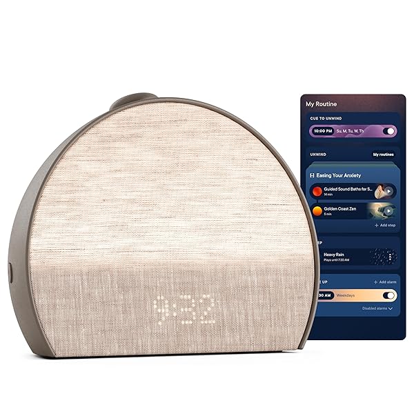 Hatch Restore 3 Sunrise Alarm Clock, Sound Machine, Smart Light (Putty) - White Noise, Screen-Free Sleep Routine