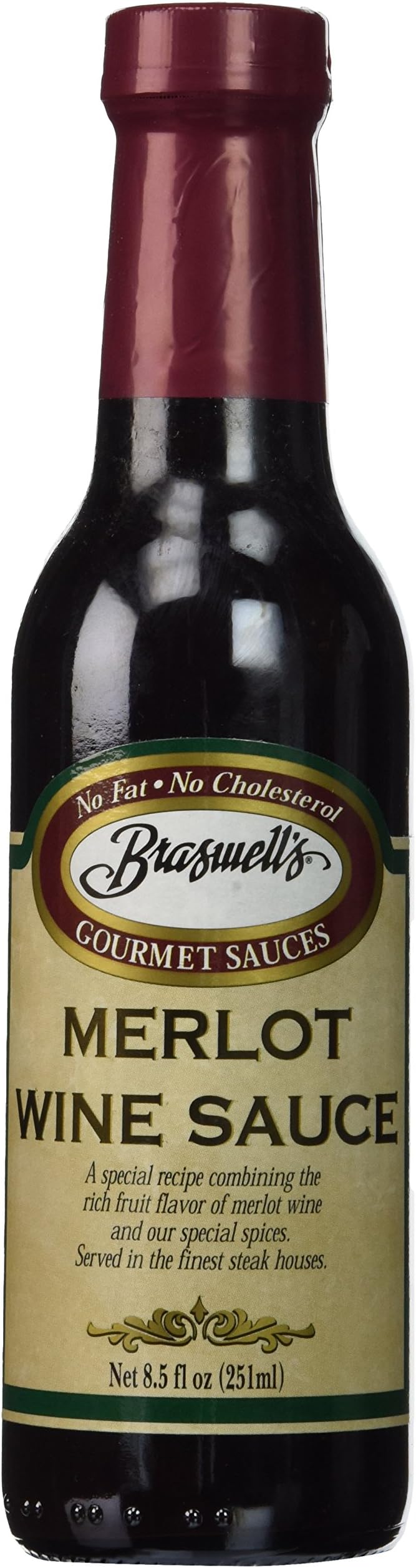 Braswell’s Gourmet Merlot Wine Sauce – Small-Batch, Renowned Specialty, Made in USA, Since 1946 (9.5oz)