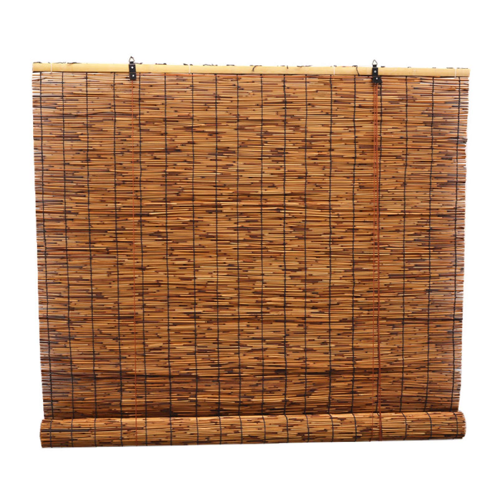Rideaux en Roseau de Carbonisation,Store Enrouleur Bambou,Rideau de Paille,Tissés à La Main,Store Anti-Regard,Décoration Intérieure/Extérieure (150 * 180cm/59 * 71in)
