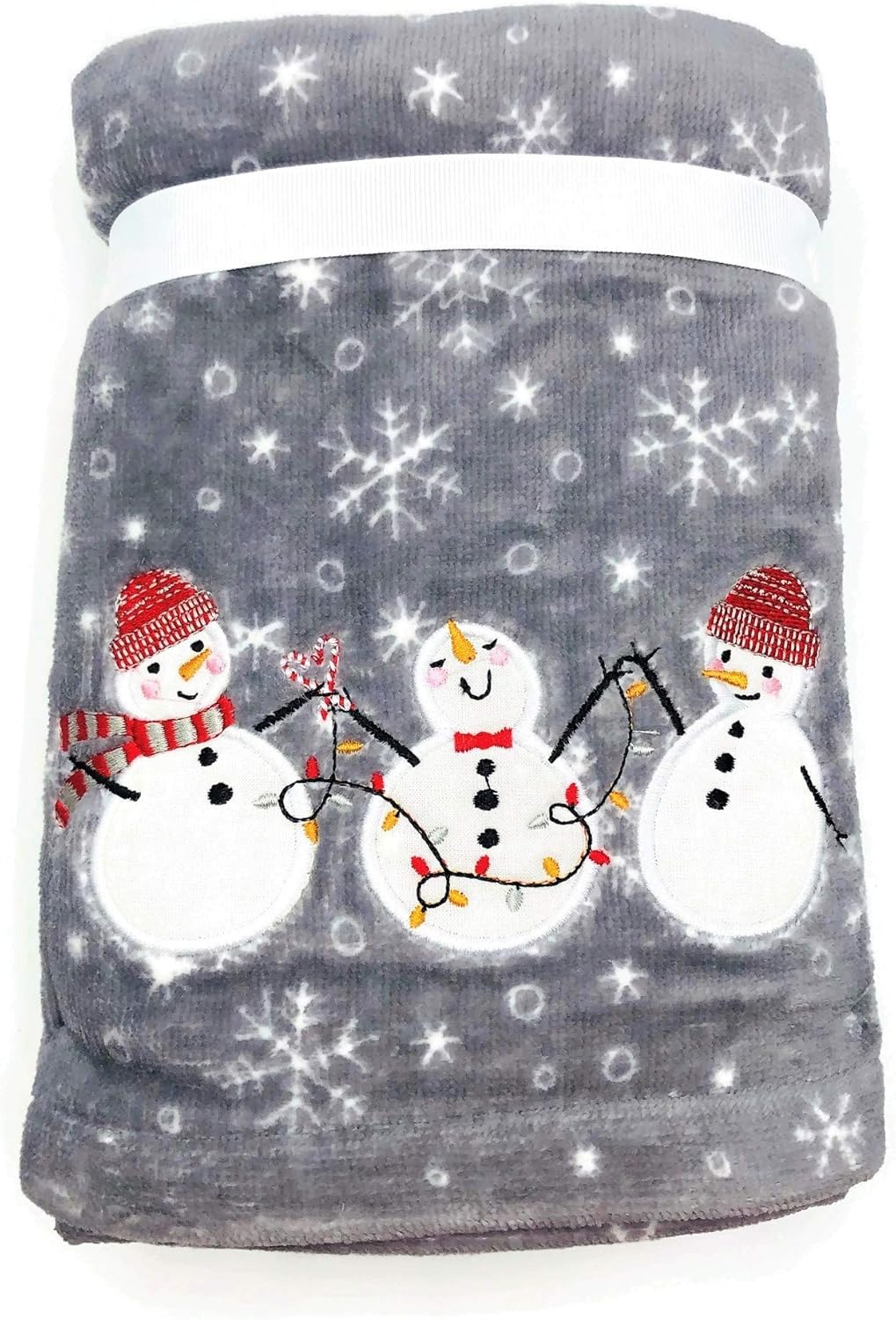 Jingles & Joy Christmas Hand Towels - Set of 2 (Snowmen - Gray)