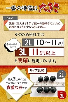 【toku3‼️】丹波篠山黒大豆　特大サイズ3Ｌ　3kg toku3様専用‼️】丹波篠山黒大豆 特大サイズ3L 3kg