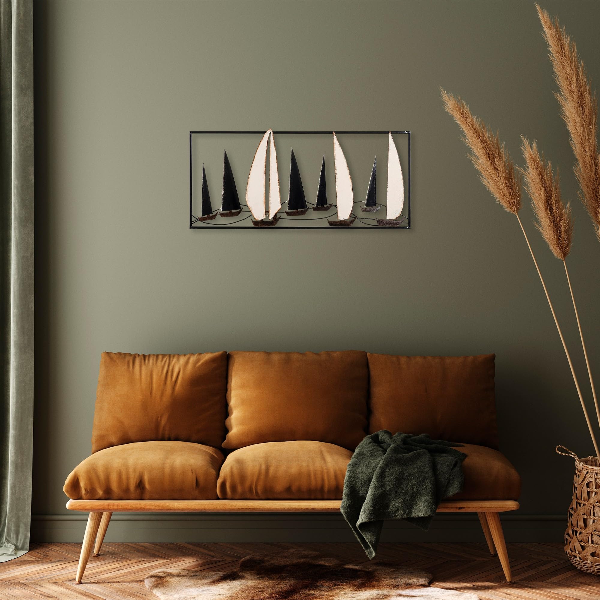 Décoration murale métal salon et entrée, grand format 40x91cm pour sublimer votre intérieur