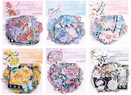 Miniatura 7 de Alideco 120 calcomanías para álbumes de recortes, tinta borracha y lluvia brumosa, álbumes de recortes, manualidades, decoración de adornos,