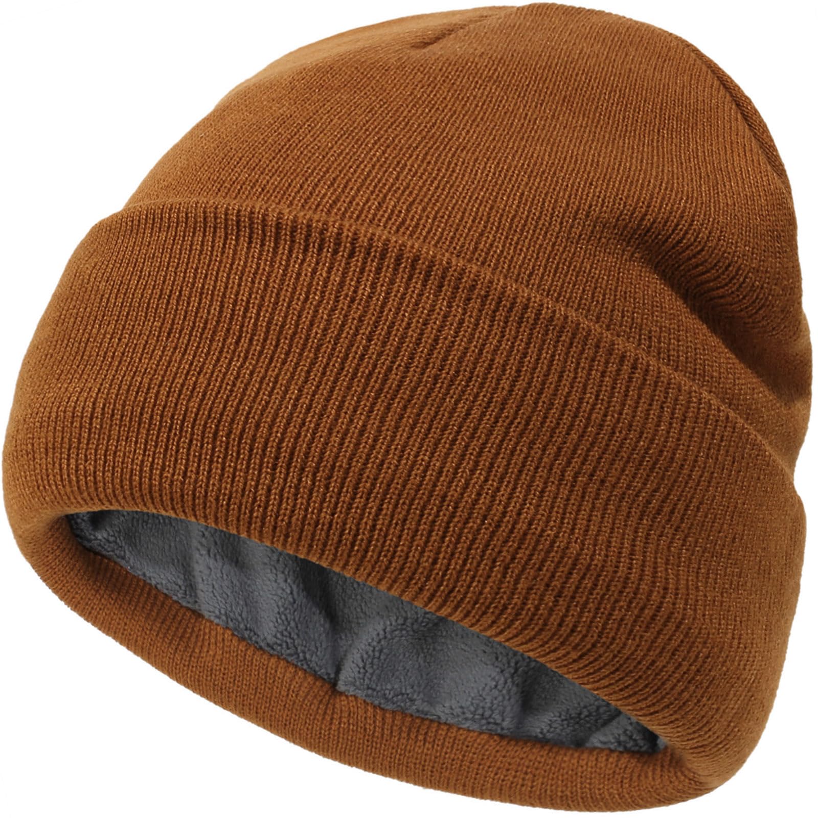 DRESHOW Warm Knit Beanie for Women Men Winter Beanie Hats for Unisex Soft Slouchy Warm Cuffed Cap for Cold Weather