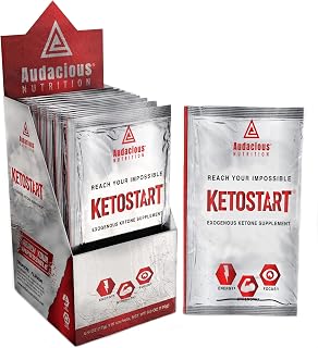 KetoStart | Exogenous Ketones Powder with Electrolytes | Caffeine Free | Tropical Flavor Electrolyte Powder for Energy, Strength & Focus (10x Ketones Drink Mix Packets)