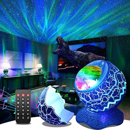 Miniatura 1 de Proyector de estrellas, proyector de Aurora de fútbol Jepwe con 12 constelaciones, proyector de galaxia con temporizador, proyector de luz nocturna