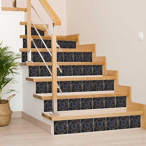 Miniatura 4 de Mi Alma Fireplace Decals Peel and Stick Tile Stickers 24 PCS Set Backsplash Tile Decals Bathroom Decals Kitchen Backsplash Design Idea Vinyl Wall