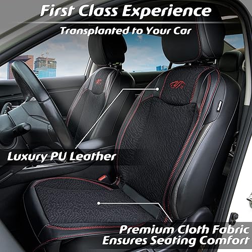 Paffenery 1 funda de asiento de automóvil refrigerante 12 V-24 V cojín de asiento refrigerado para automóvil SUV camión ajuste universal negro