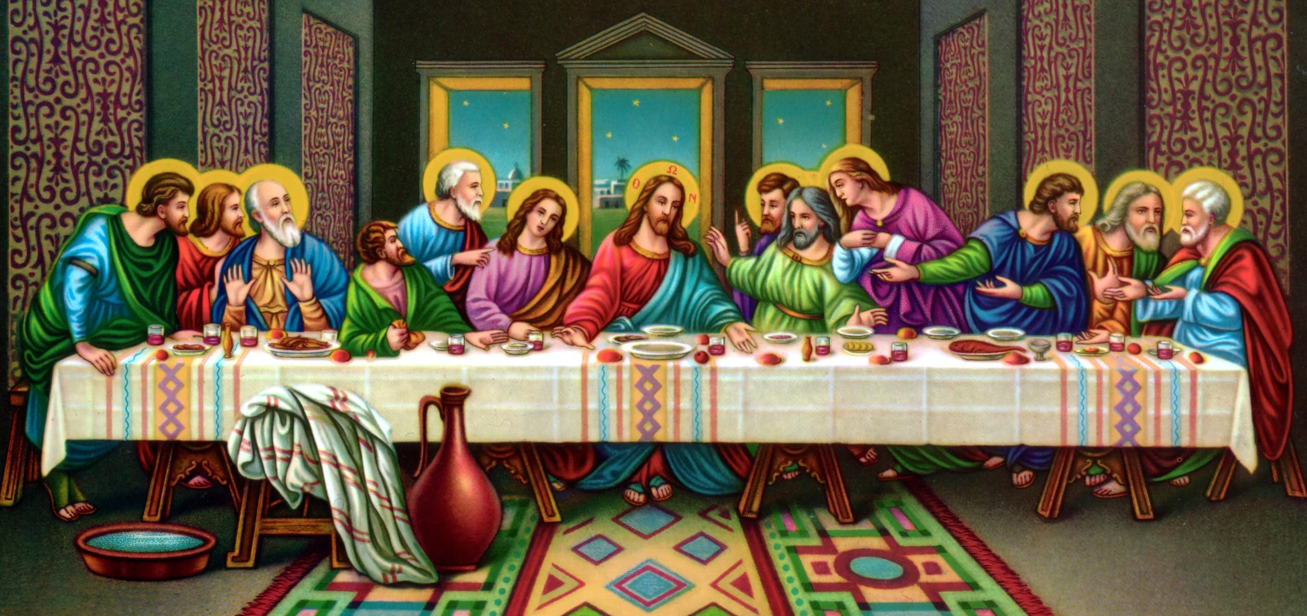 ROSTITCH Easy Cross Stitch DY1038 The Last Supper Cross Stitch Kits,Easy Funny Preprinted Pre Printed Counted Stamped Cross Stitch Kits for Beginners Adults, Cross Stitch Embroidery Starter Kit