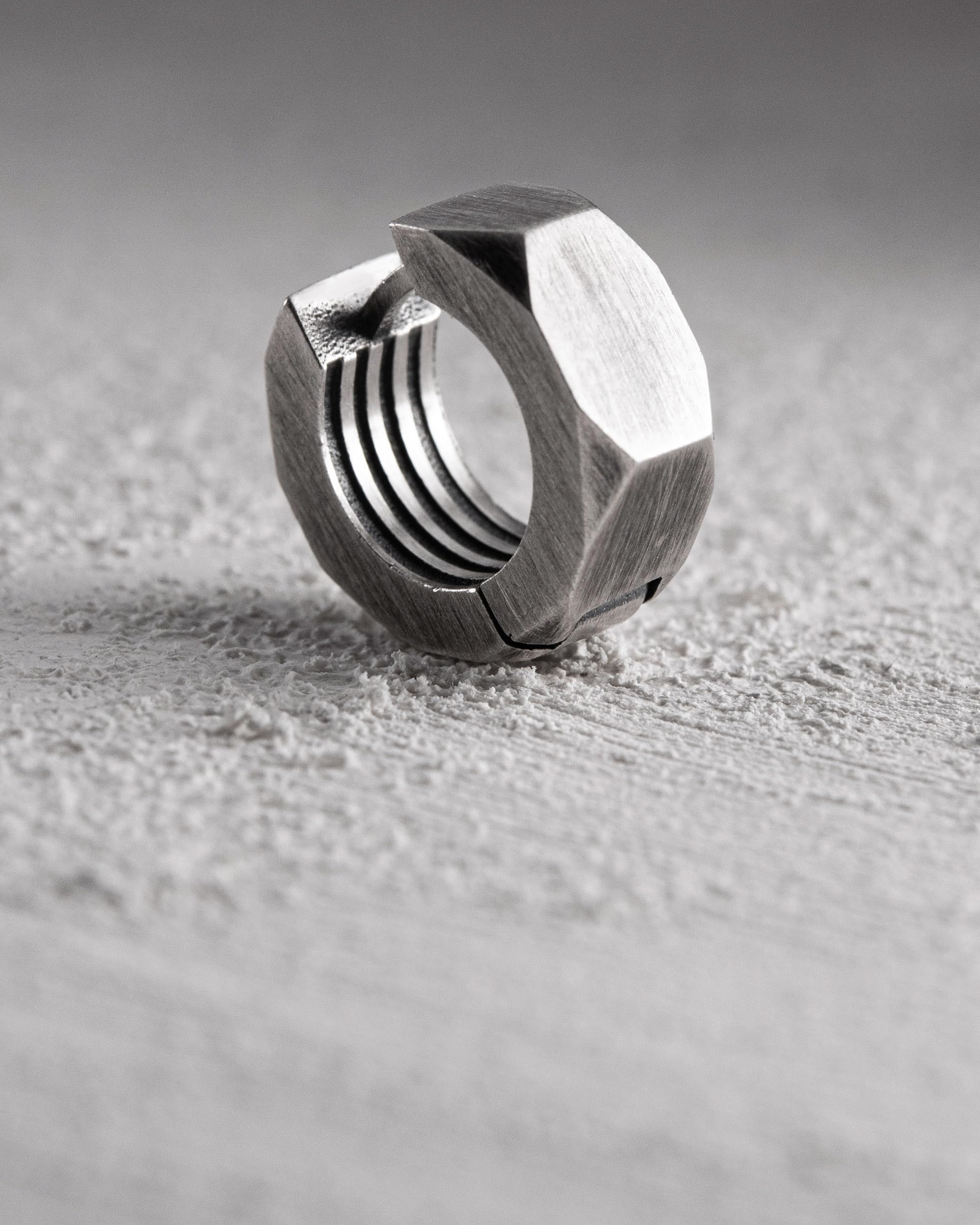 Handgefertigt Ohrringe Silber 925 – Kleine Creolen Wikinger Ohrring für Herren Damen – Ausgefallene Schmuck Geschenk für Frauen Männer