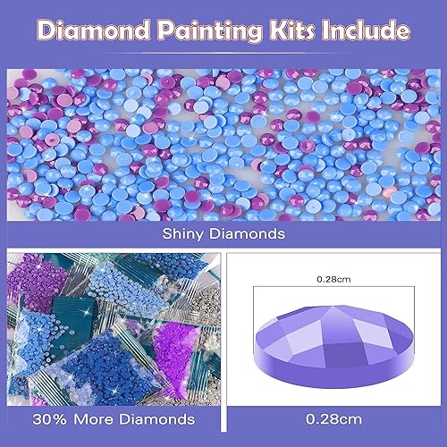 Miniatura 5 de KYOQFVN Kits de pintura de diamantes para adultos, kit de arte de diamantes de dragón colorido 5D para niños principiantes, arte de gemas de cristal