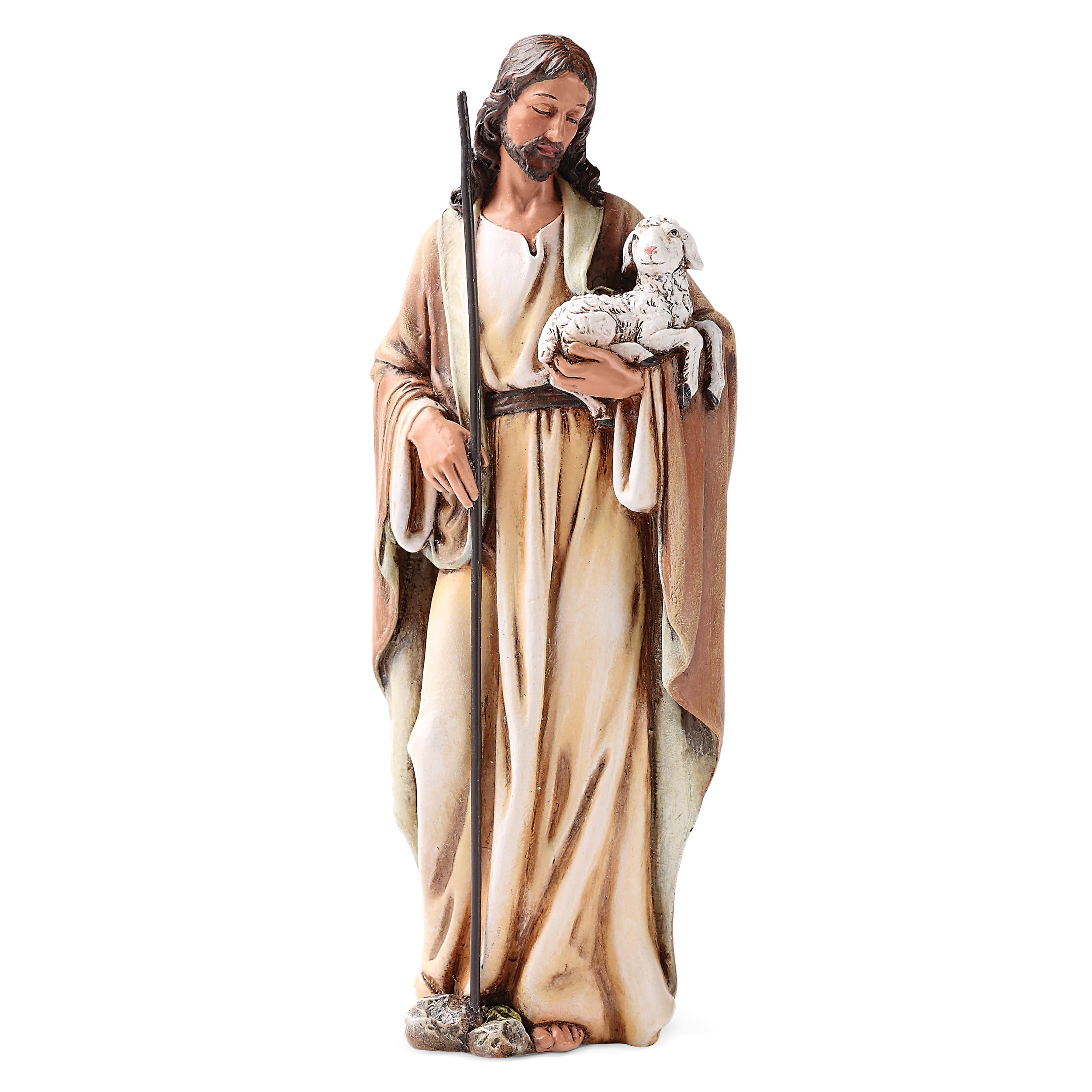 Roman Good Shepherd Lamb Holy Statue Jesus Christ Protection 6" Statue Religious Gift