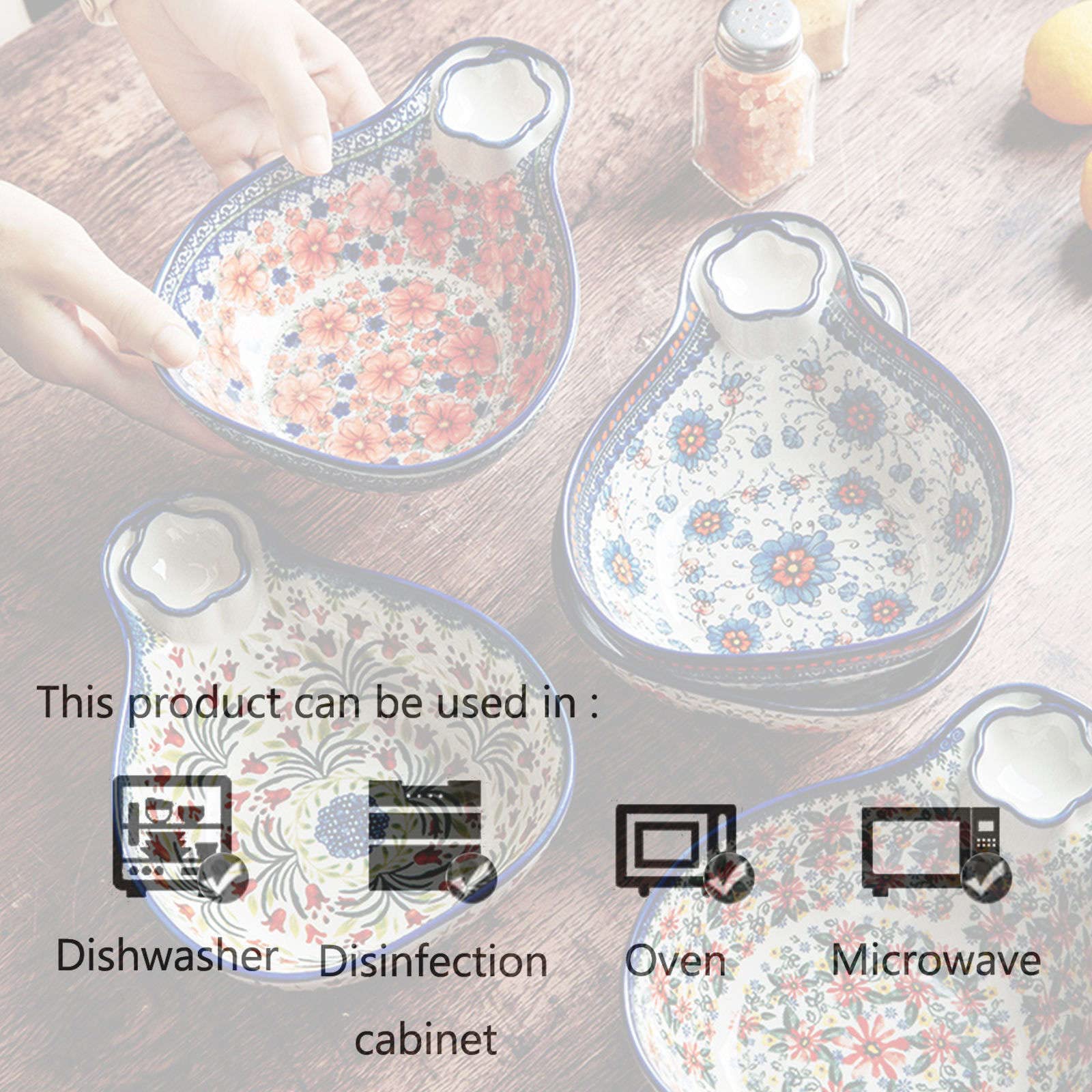 Tazón De Ensaladera, Tazones De Sopa, Tazones De Cerámica Para Ensaladera Cerámica Grande Para Servir, Dip Tazones Grandes Para Aperitivos Coloridos, Tazón De Sopa Grande -tulipán-500ml 17oz (Color