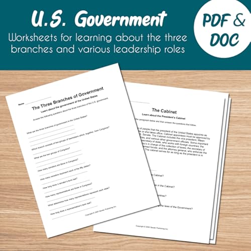 U.S. Government Worksheets | Digital Educational Resources