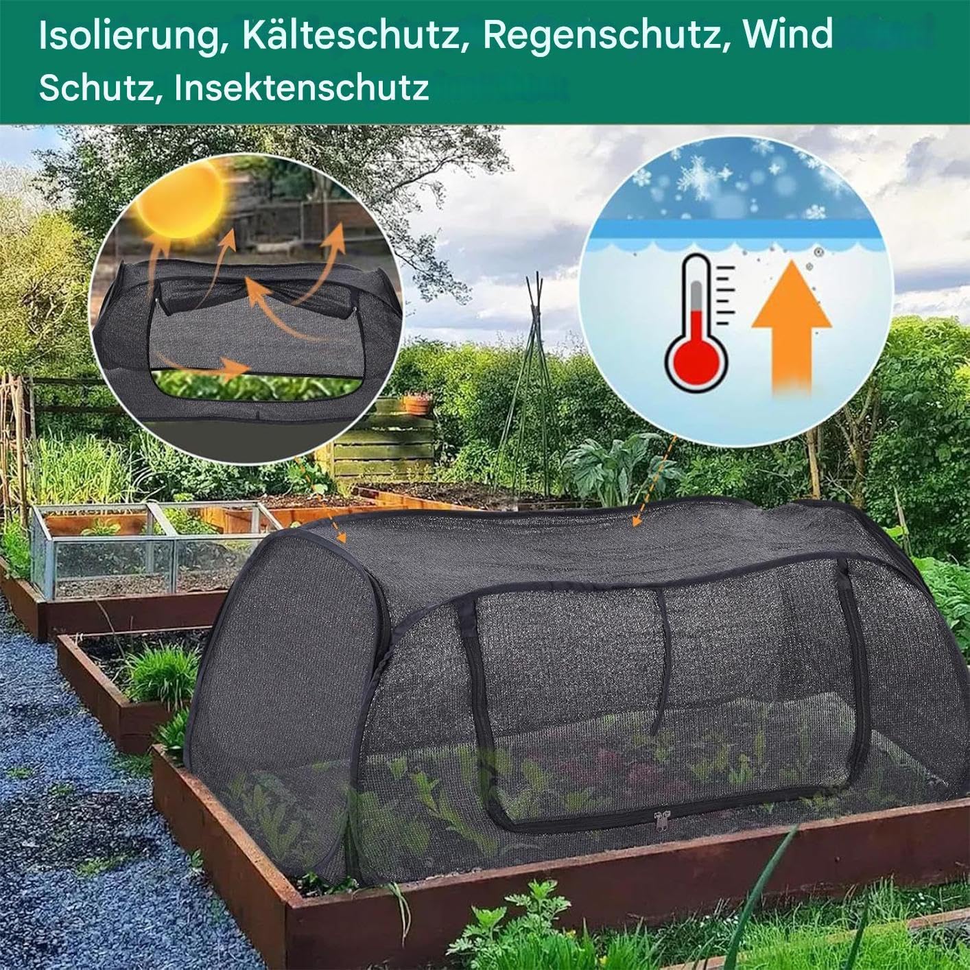 Filet de protection pour parterre de jardin, 114,3 x 49,8 x 45,0 cm, pour protéger les , les cultures agricoles et les tomates pour le jardinage