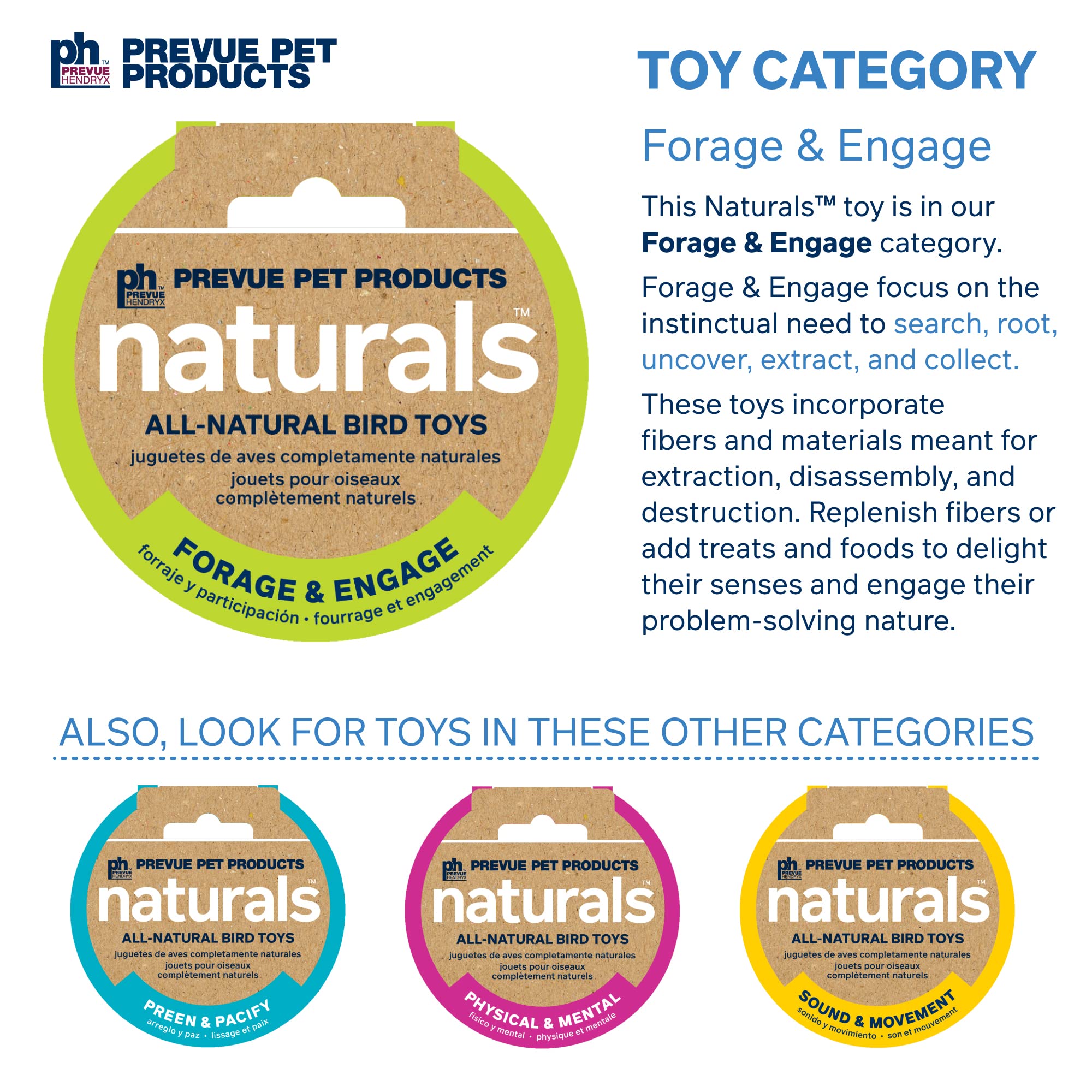 Pervue Pet Products Naturals Forage & Engage Duchess Bird Toy 62555 - image 5