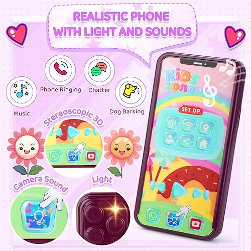 Miniatura 3 de INNOCHEER Bolso de juguete para niñas pequeñas, bolso de juguete para niños con maquillaje de simulación, bolso de juego para niñas pequeñas, bolso