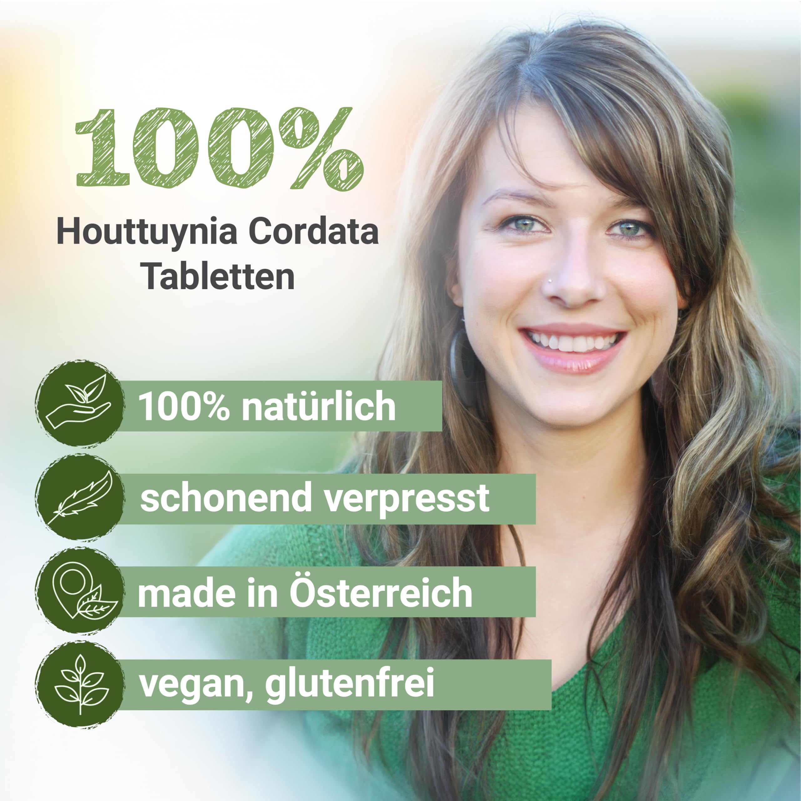 Houttuynia cordata Tabletten 270mg | 195 Tabletten Houttuynia cordata | Top Premium Qualität aus Österreich | Vegane Tabletten statt Kapseln ohne Zusatzstoffe | Fischkraut, Chameleon-Pflanze