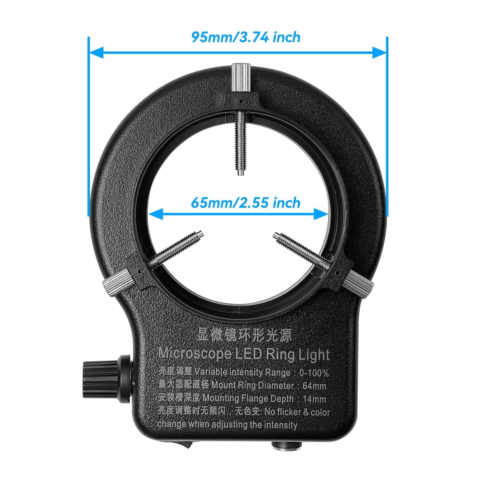 Microscope Bottom Light Source Amscope Ring Light Bulbs Adjustable Ring LED Microscope Bottom Light ...