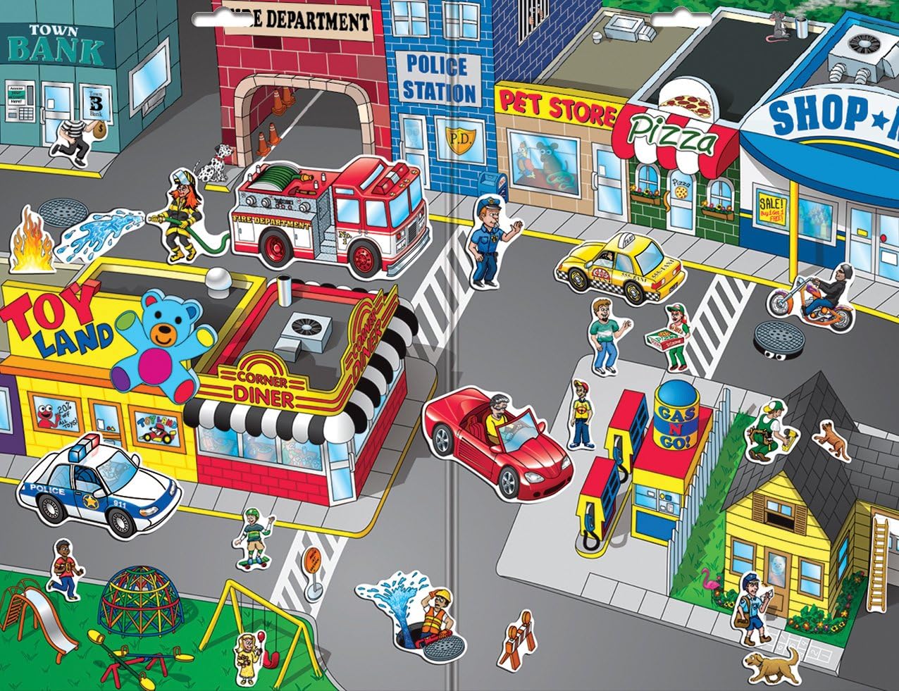 Create-A-Scene Magnetic Playset - Town : Toys & Games