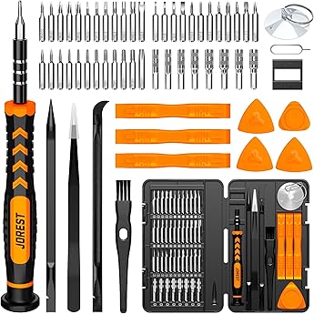 JOREST 59 Pieces Precision Mechanical Screwdriver Set, Mini Tool with Torx T5 T6 T8, T9, P5 etc., Repair Kit for iPhone, Laptop