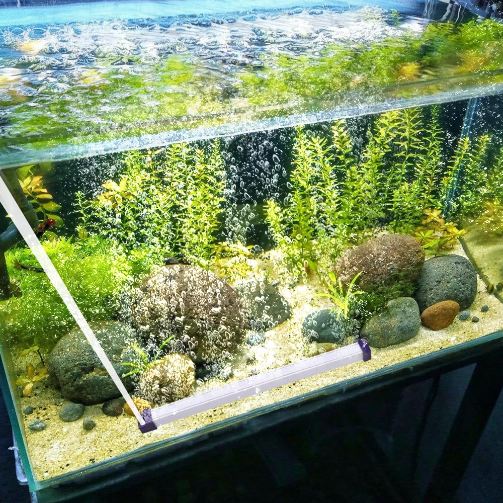 Barre à Bulles pour Aquarium, Pierre à Air Murale pour Aquariophilie, Diffuseur d'oxygène Silencieux pour Aquarium d'eau Douce et d'eau de Mer, pour Poissons, Crevettes Plantes Hydroponiquesues