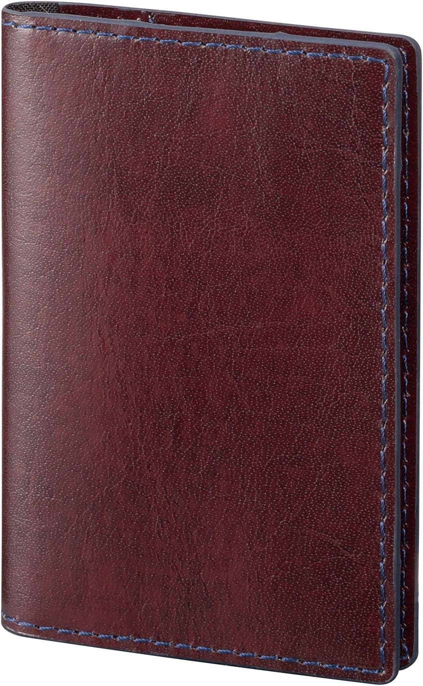 レイメイ藤井 Raymay Fujii ZVN234Z Memo Note with Card Holder, Leather, Wine