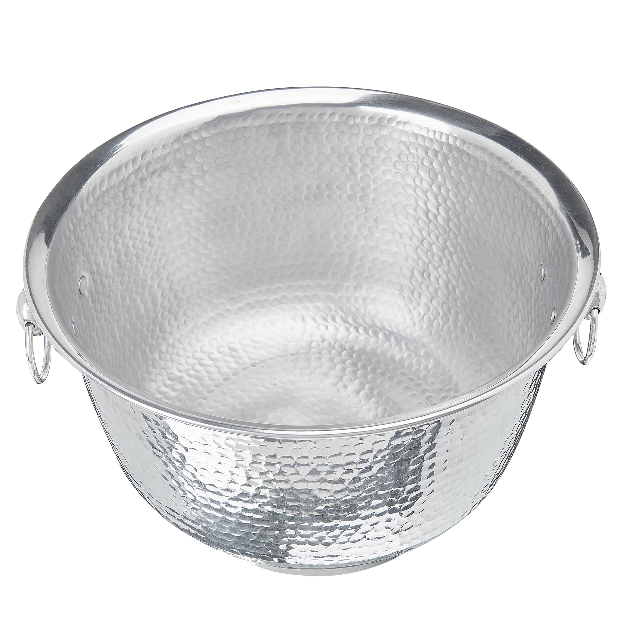Seau Champagne pour Bouteilles en Métal Argent Glamour avec Poignées Pompéi