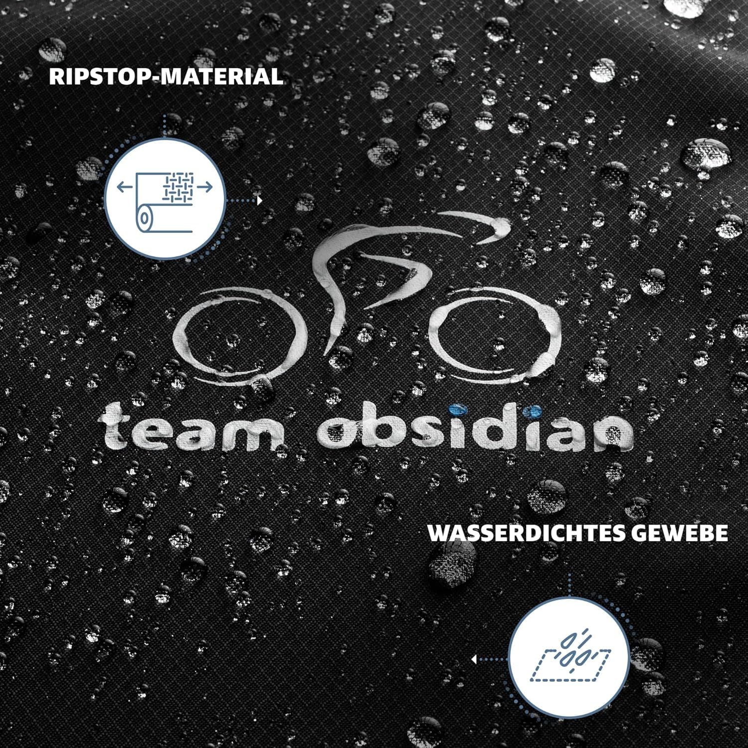 TeamObsidian Fahrradgarage wetterfest - Fahrradabdeckung wasserdicht - 300D Fahrrad Garage Outdoor - 1 bis 3 Fahrräder - Fahrradplane Fahrrad Abdeckung - Fahrradschutzhülle unterwegs