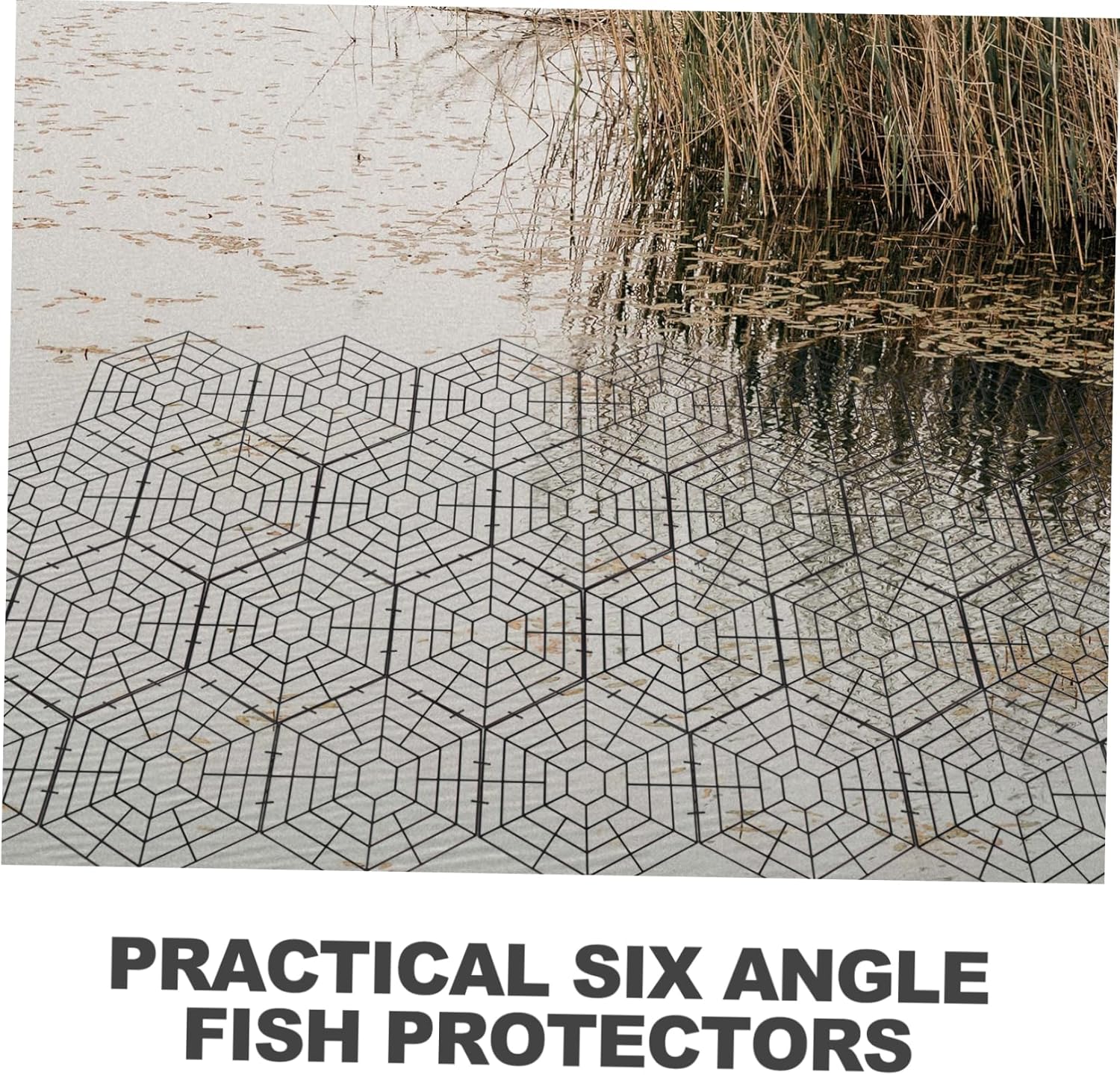 30Pcs Professional Mesh Fish Protection Nets Six Angle Fish Guards Lightweight Plastic Protectors for Outdoor Use Birds and Predators