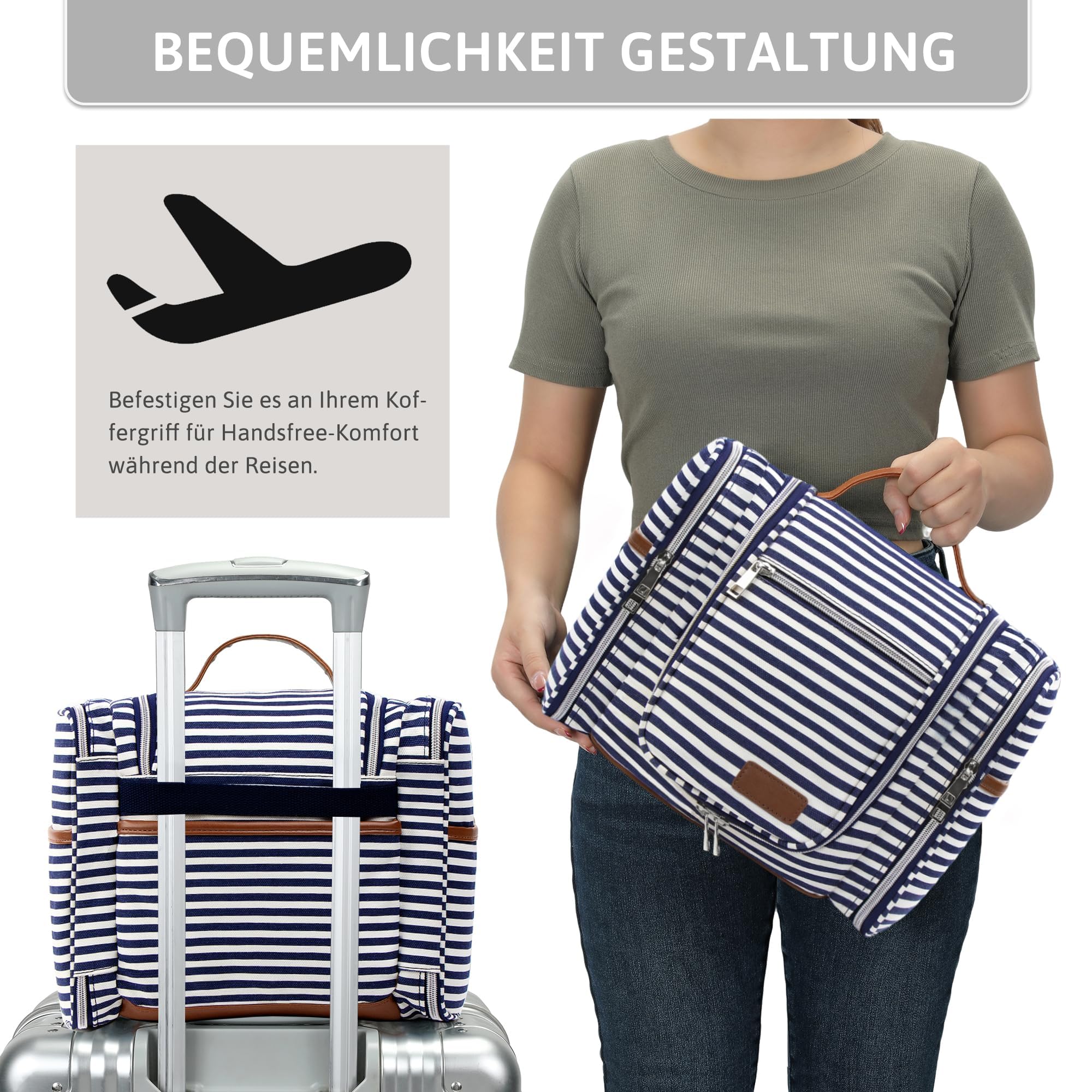Neceser para Colgar para Hombres y Mujeres Bolsa de Maquillaje Impermeable para el baño Ducha champú Organizador Neceser con Gancho para Colgar | Bolsa de lavado, organizador de maquillaje con gancho y asa, bolsa impermeable para mujer, viaje