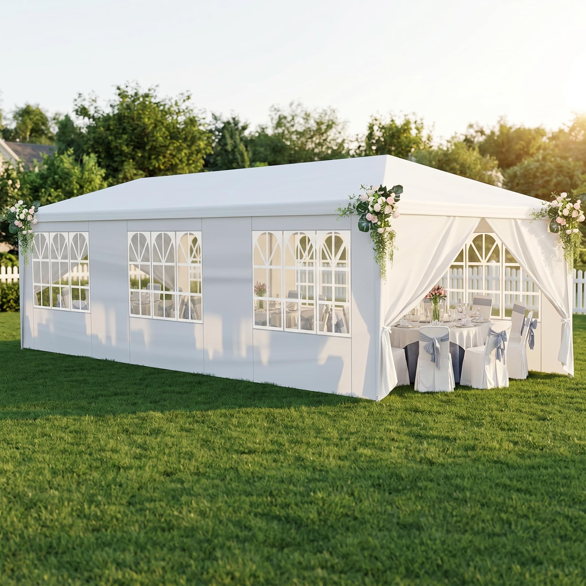 View 1 of ***STOCK PHOTO FOR REFERENCE ONLY***Trygoal 10x30 Canopy Tent, White