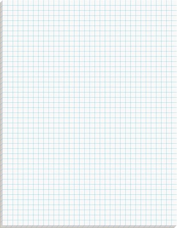 Aazon.co : Apad Quadrille Pad, White, Letter, 4 Square Inch Rule, 40 - View #9