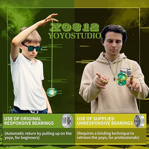 Miniatura 97 de YOYOSTUDIO X0312 Responsive Yoyo (negro) + Yoyo de plástico P1 (degradado azul púrpura)