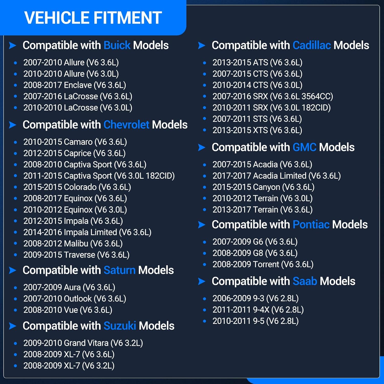 Autoround 9-0753S Timing Chain Kit [3.6L 3.2L 3.0L 2.8L] Fit for Chevy, GMC, Cadillac, Buick, Pontiac- Malibu Equinox Impala Colorado Traverse Acadia Terrain CTS, w/Chain Tensioner Guide Rail Sprocket - Image 2