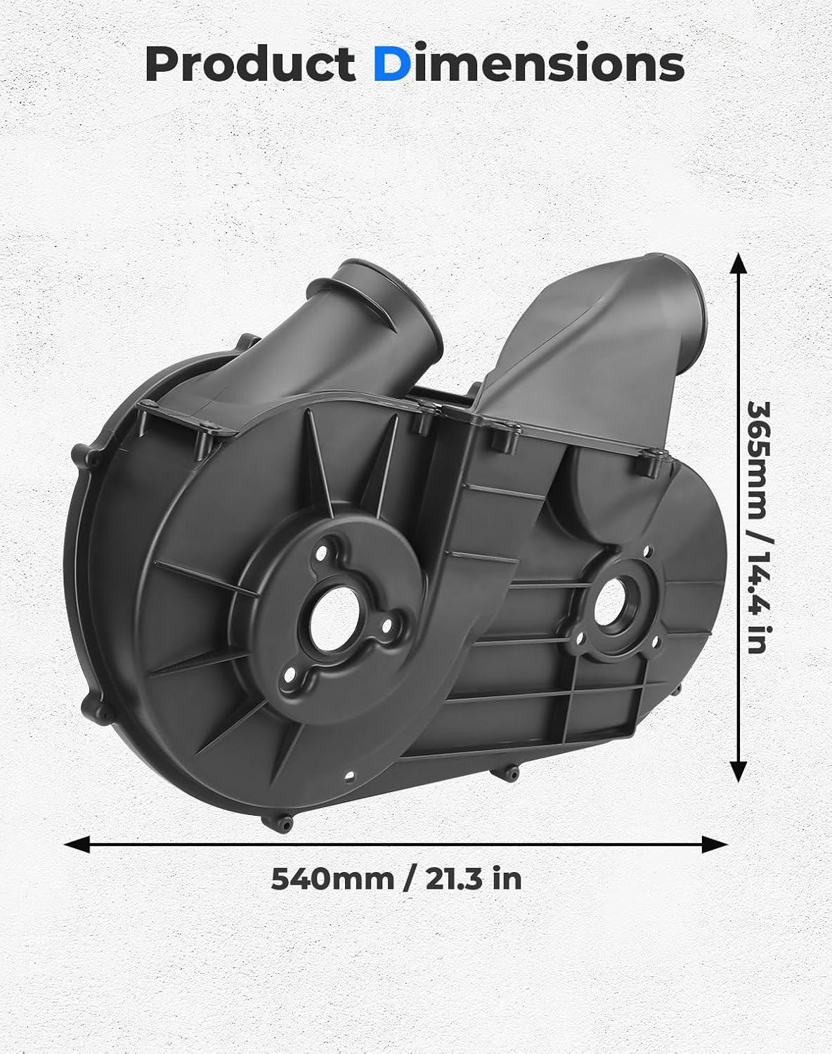 KEMIMOTO Inner Clutch Cover Belt Box Compatible with Polaris RZR XP 1000/Ranger Crew XP 1000 900/General, High-Temperature Resistant Belt Cover Housing Accessories Replace # 2635158