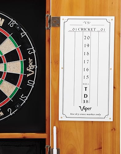 Vista 20 de Viper metropolitan conjunto de tablero de sisal/cerda para dardos de punta de acero y gabinete. Espresso Finish