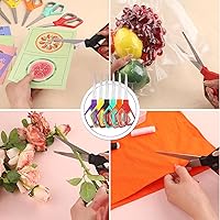 Vista 8 de Paquete de 18 tijeras de 8 pulgadas para todo uso, tijeras resistentes con cuchillas ultra afiladas, mangos de agarre cómodo - para oficina, hogar