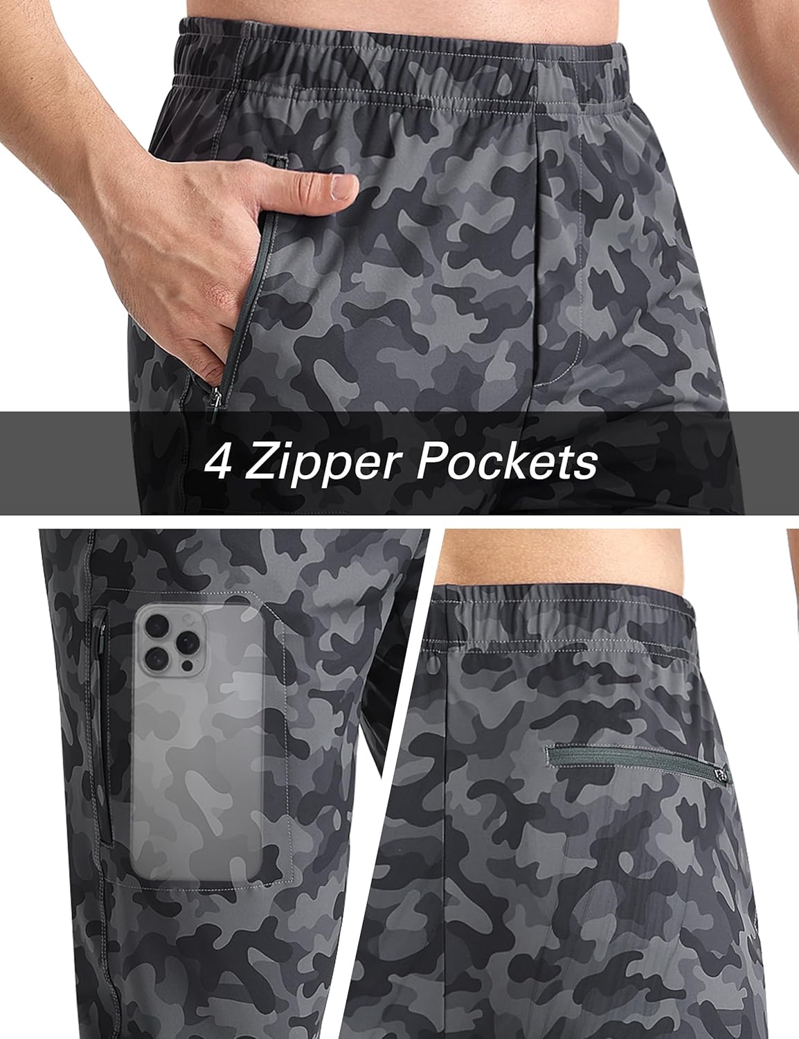 EZRUN Men's Joggers Stretch Athletic Workout Golf Pants Quick Dry Work Sweatpants Running Gym Hiking Track Pants - Image 5