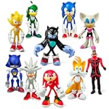 Sonic the Hedgehog Big Action Figures &lpar;Set of 10 pcs&rpar;&comma; Toy&comma; Children’s Birthday Cake Decoration Party Supplies Cake Topper