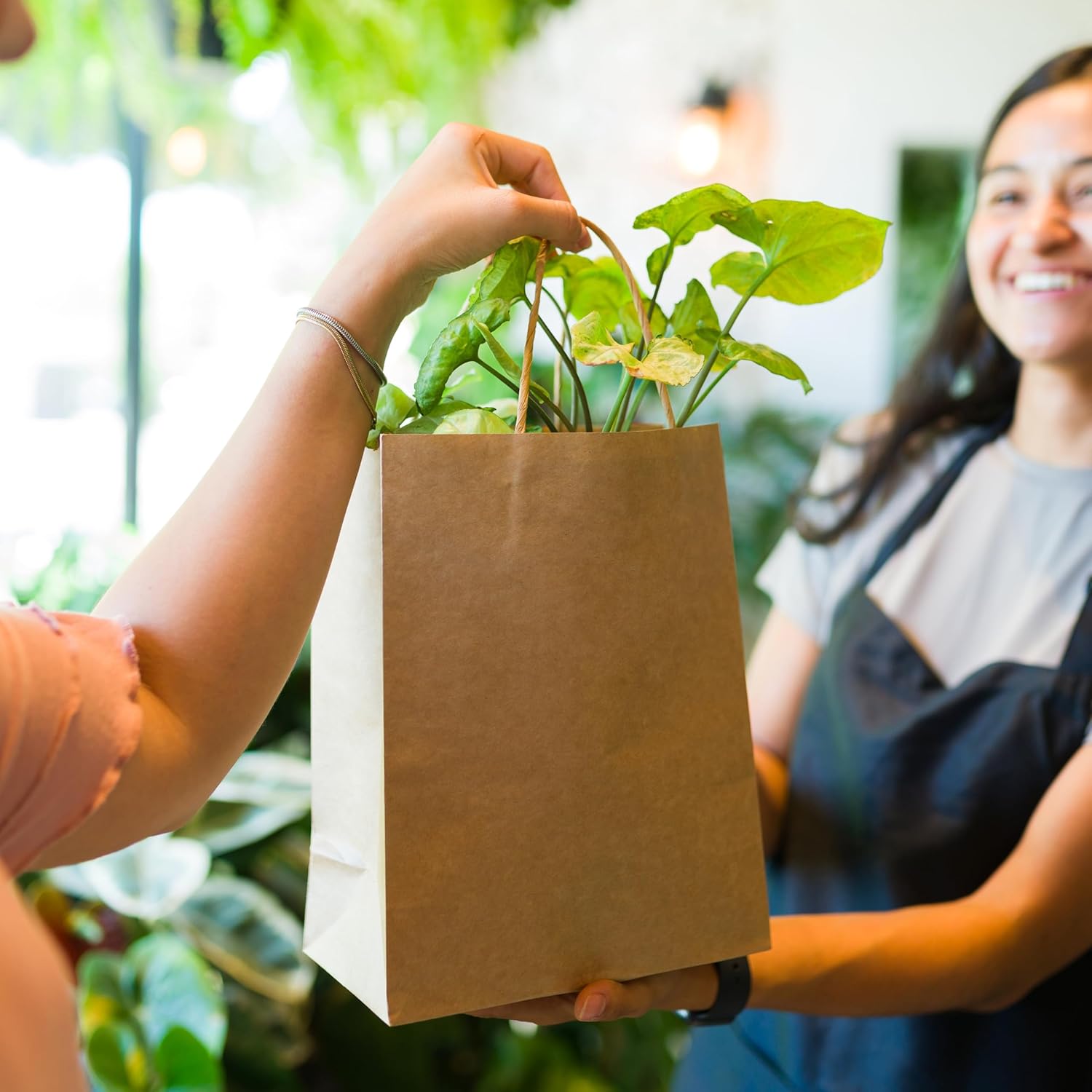 Kraft Paper Bags with Handle, 250ct, 13x17x7, Brown Paper Bags, Brown Gift Bags, Commercial Paper Bags, Grocery Bags, Handle Bags for Retail Stores, Gifts & Merchandise