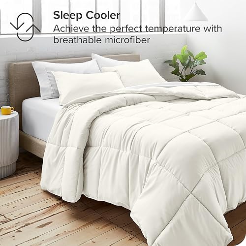 Miniatura 5 de Bare Home Juego de edredón, tamaño individualindividual extra largo, ultrasuave, alternativa de plumón de ganso, serie 1800 premium, calidez para