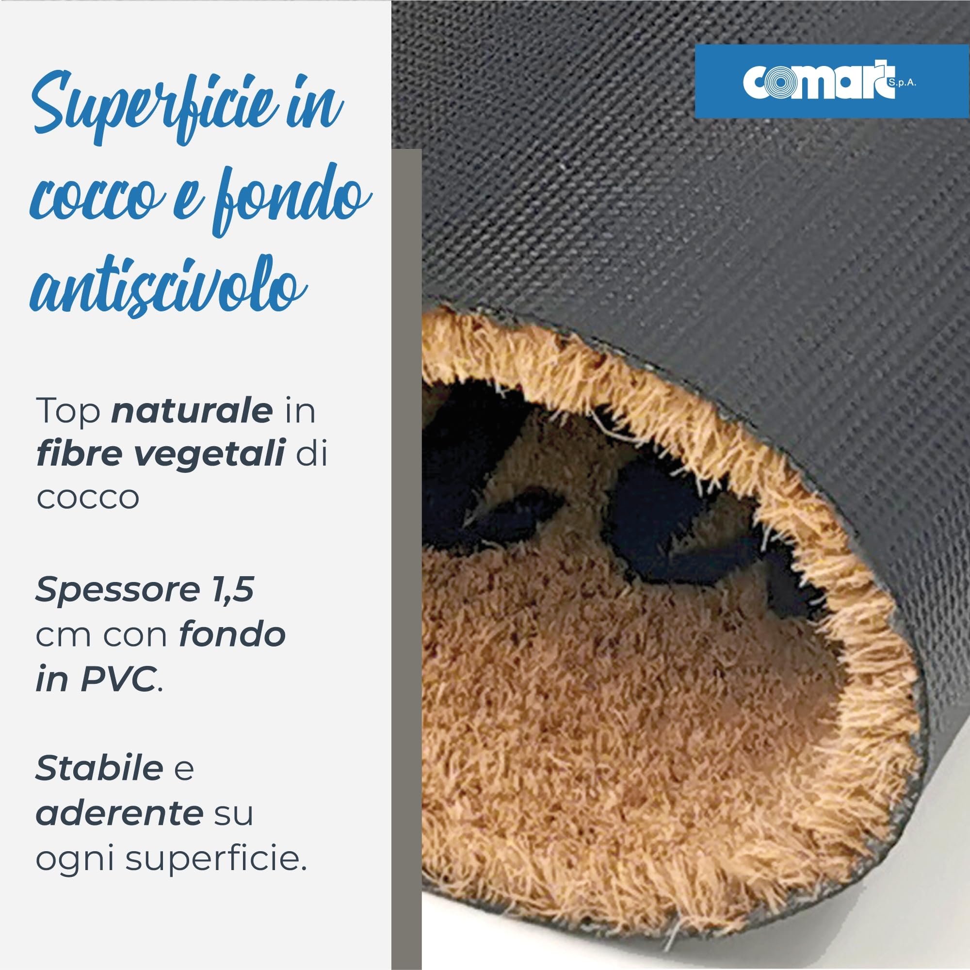Comart - Zerbino Gag in Cocco - 40x70 cm - Tappetino Simpatico con Scritte Divertenti - per Ingresso Esterno e Interno - Fondo Antiscivolo - Pulizia Facile - Arredo e Regali Casa - Lascia i Problemi