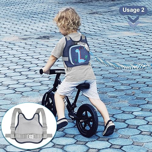 Miniatura 6 de Accmor - Arnés para niños y niñas con correa para niños, correa plegable para niños, correa plegable para caminar, correa de asistente para bebé,